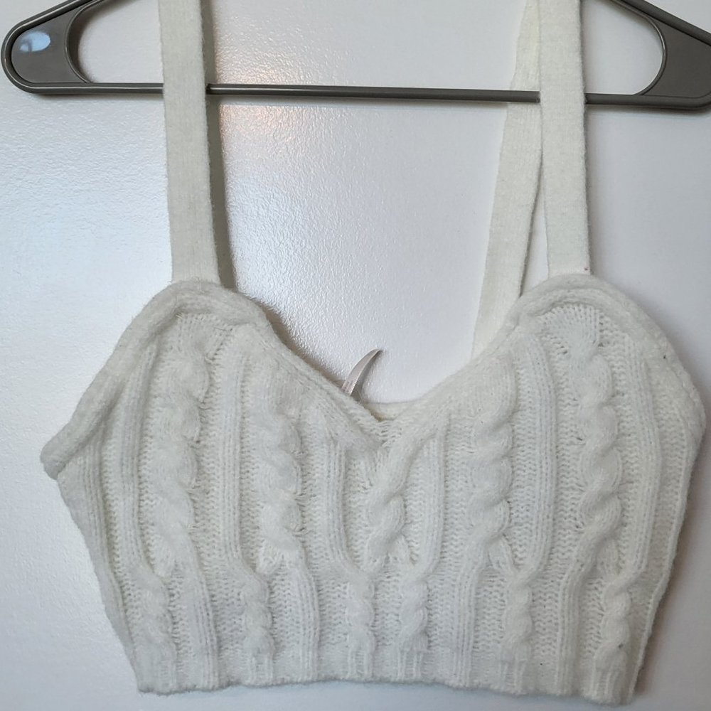 Free People Fuzzy Crop Top